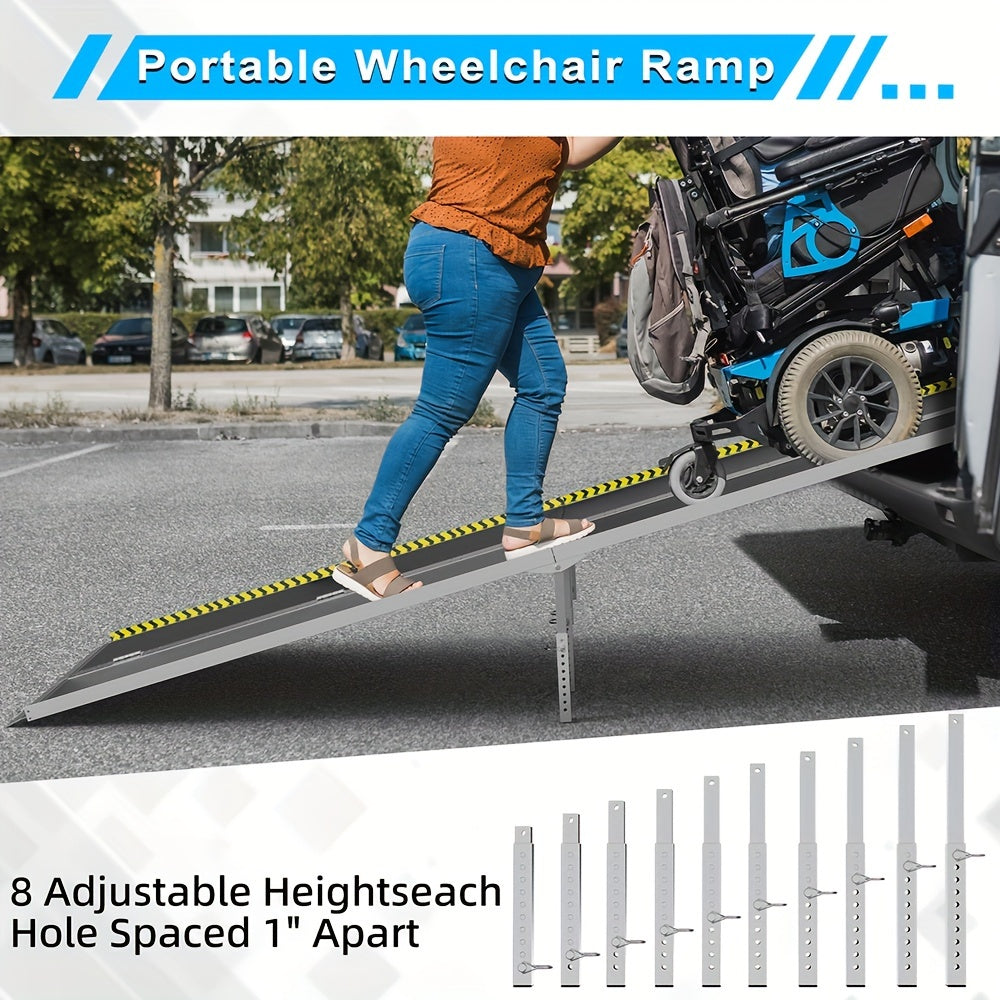 10ft Wheelchair Ramp Aluminum Multi-Folding Scooter Mobility Portable