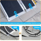 10ft Wheelchair Ramp Aluminum Multi-Folding Scooter Mobility Portable