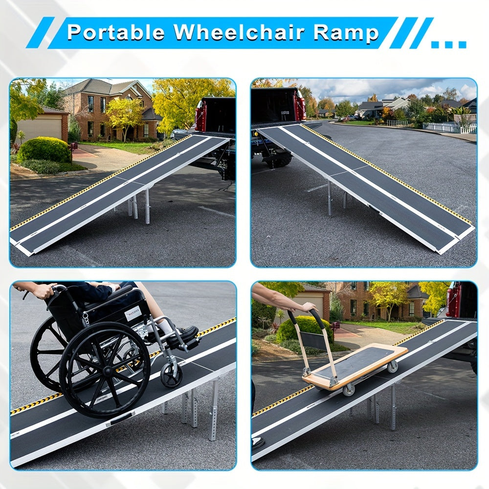 10ft Wheelchair Ramp Aluminum Multi-Folding Scooter Mobility Portable