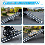 10ft Wheelchair Ramp Aluminum Multi-Folding Scooter Mobility Portable