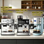 20 Bar Espresso Machine with Milk Frother Steam Wand, 58mm Expresso Coffee Machines, Commercial Stainless Steel Coffee Maker for Cappuccino and Latte, Perfect for Home & Office, Brushed Stainless Steel, (2 Model:Semi-Automatic/with Grinder Available)