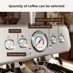 20 Bar Espresso Machine with Milk Frother Steam Wand, 58mm Expresso Coffee Machines, Commercial Stainless Steel Coffee Maker for Cappuccino and Latte, Perfect for Home & Office, Brushed Stainless Steel, (2 Model:Semi-Automatic/with Grinder Available)