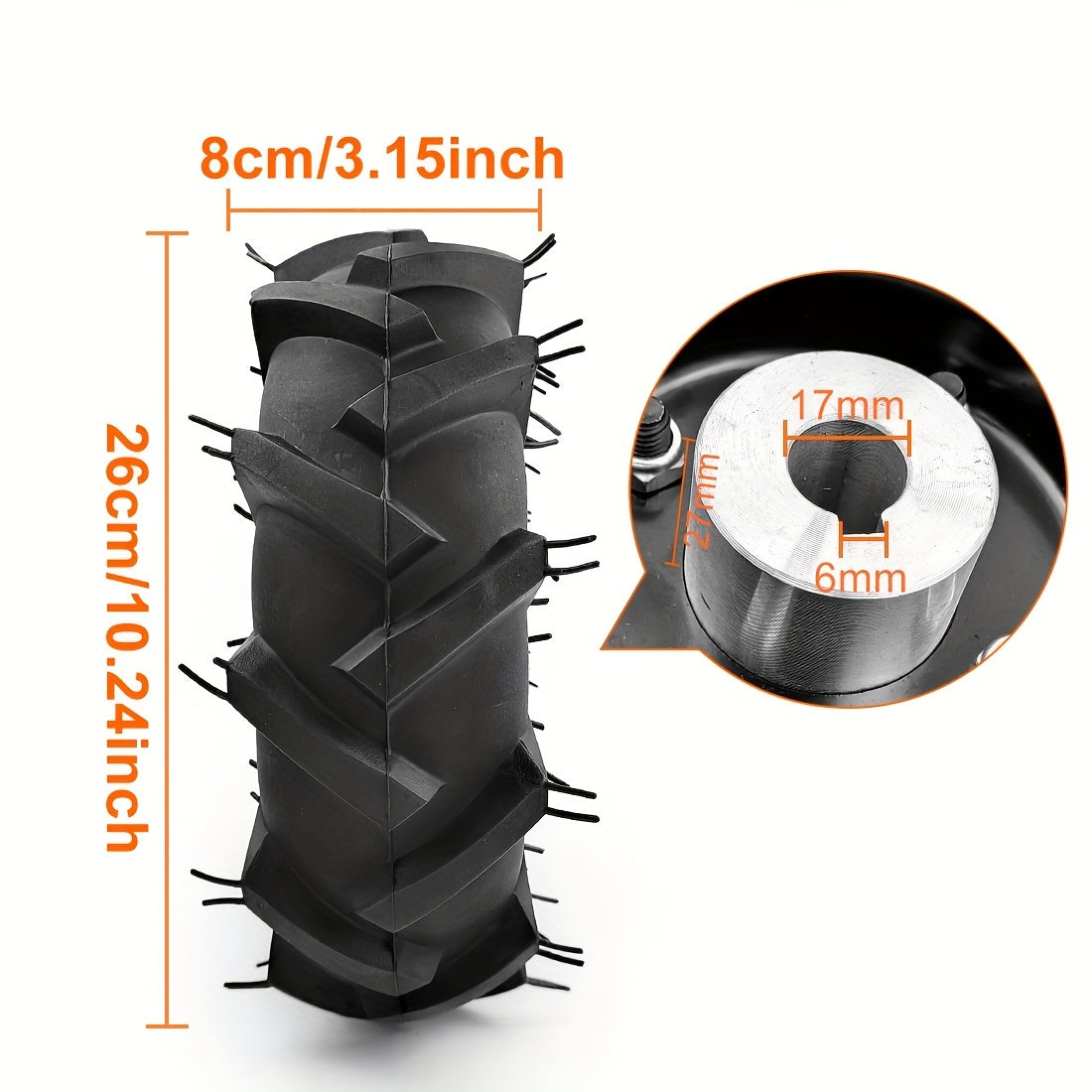 24V 250W Dual Drive Motor Wheel Kit for Electric Agricultural Tools, Lawn Mowers, Scooters, Trolleys 10 Inch