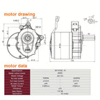 24V 250W Dual Drive Motor Wheel Kit for Electric Agricultural Tools, Lawn Mowers, Scooters, Trolleys 10 Inch