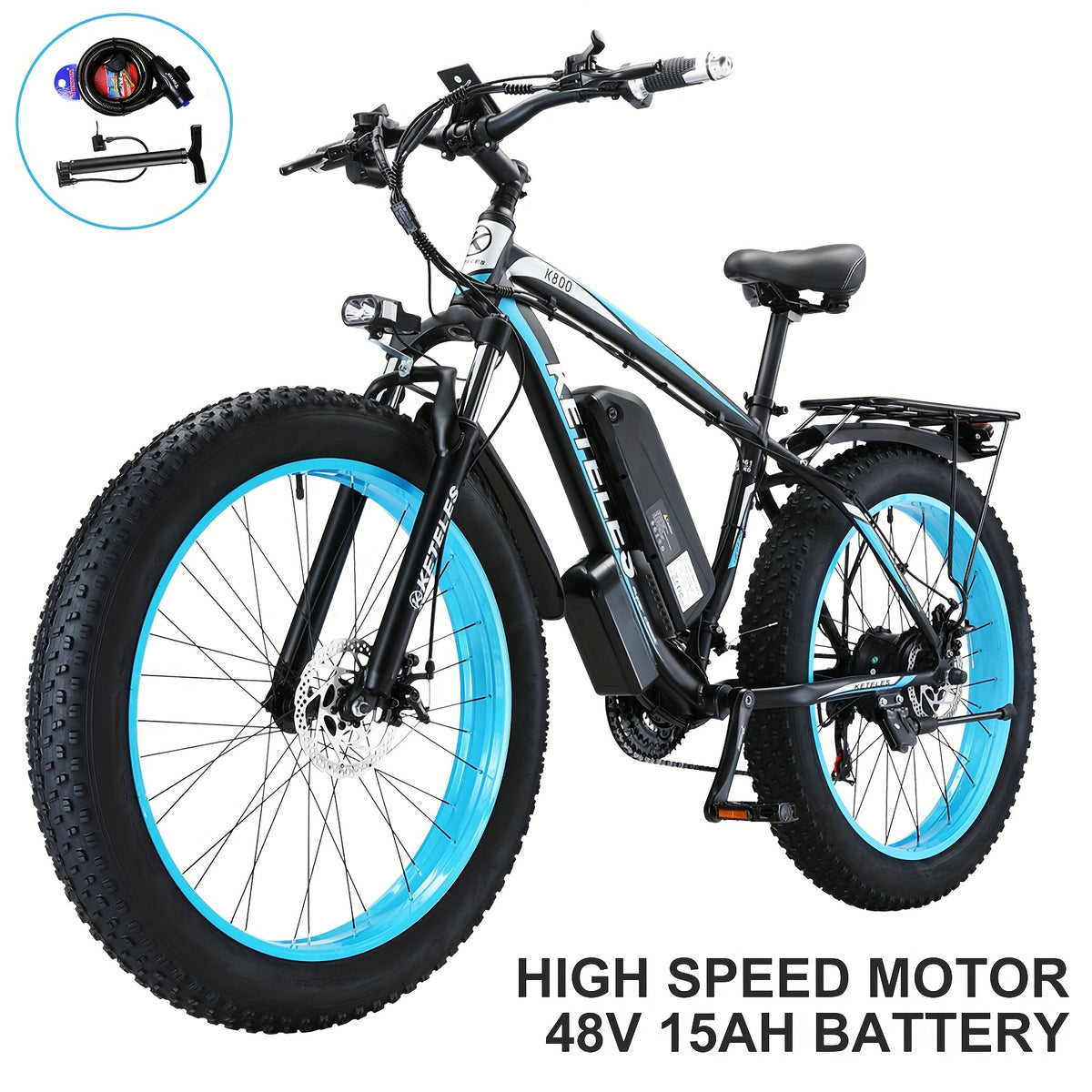 26" Electric Bike for Adults, 21 Speed Electric Scooter with 48V 15AH 720WH Removable Lithium-Ion Battery, 720W Powerful Brushless Motor, 19.5mph, Up to 50 Miles, All Aluminum Alloy Frame