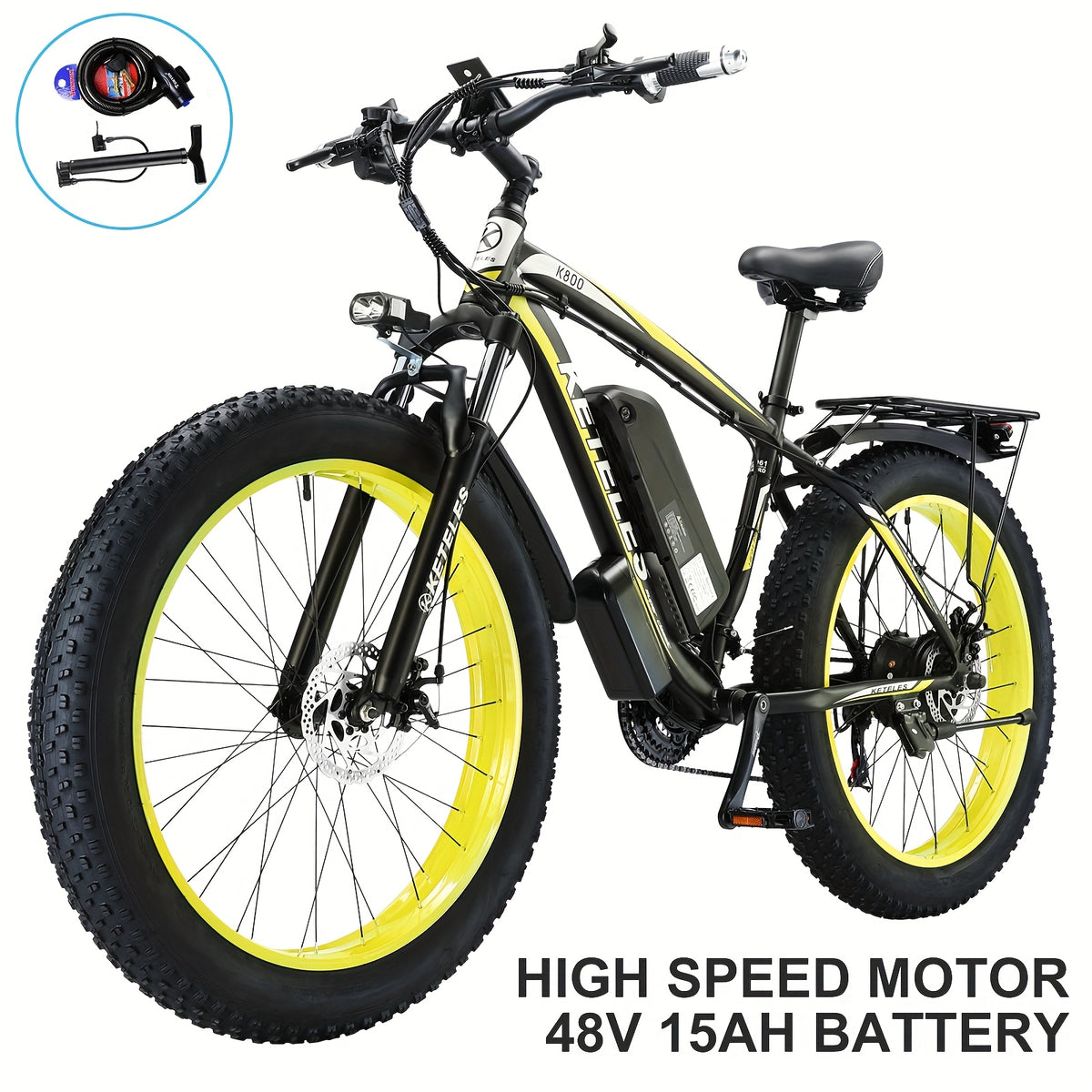 26" Electric Bike for Adults, 21 Speed Electric Scooter with 48V 15AH 720WH Removable Lithium-Ion Battery, 720W Powerful Brushless Motor, 19.5mph, Up to 50 Miles, All Aluminum Alloy Frame