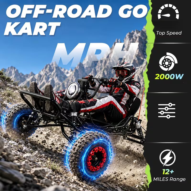 Adult Go-karts And High-speed Off-road Go-karts, 6-inch Off-road Tires, Rear Disc Brakes