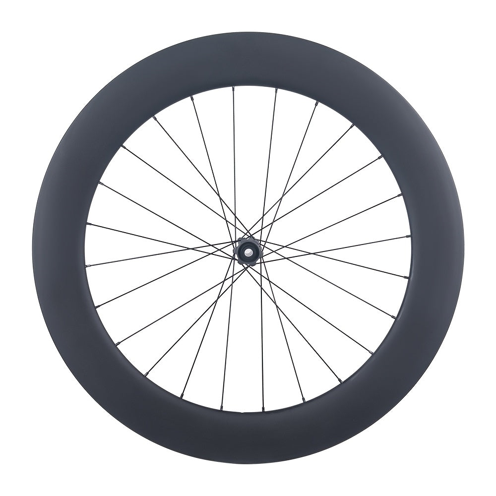 700C for Road T800 Carbon Wheelset 75mm No-Log 36T Ratchet Clincher Tubeless Ready Center Lock Disc Thru-Axle Road Surface with Hooked Edge Gravel Race Class Road Disc Brake Wheel Set