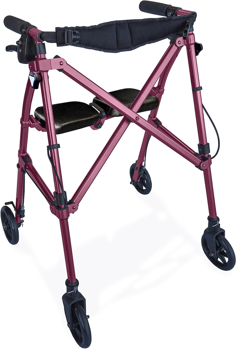 Able Life Space Saver Rollator, Lightweight Folding Mobility Rolling Walker