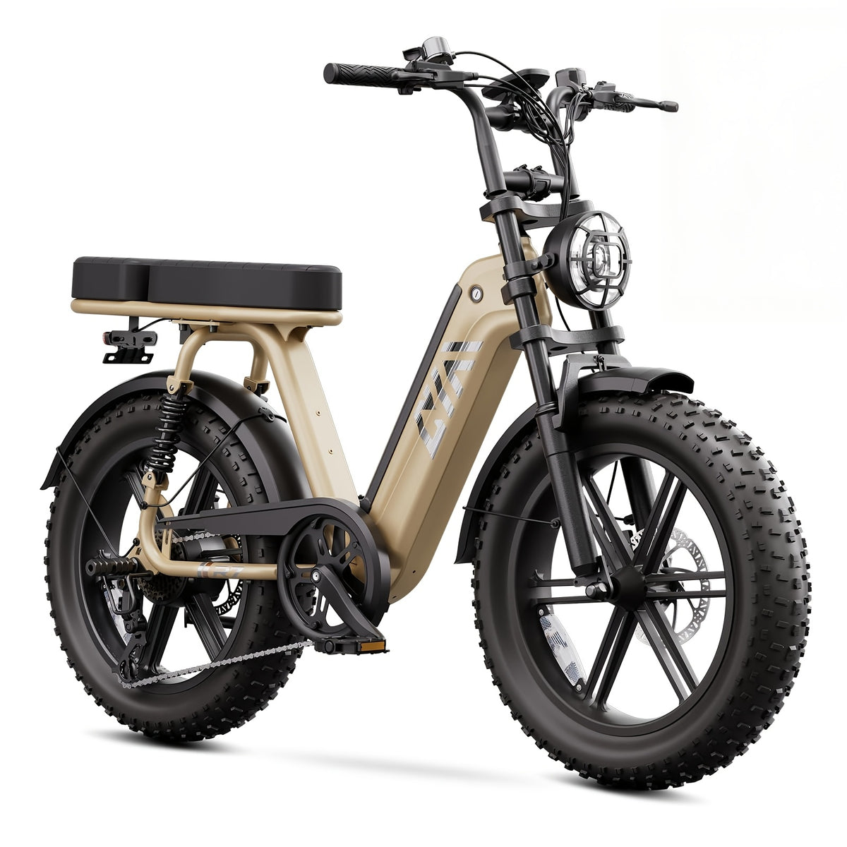 Adult Electric Bike, 749W Peak Motor Ebike with 48V 15Ah Built-In Battery, 60 Miles Range 27.9 MPH Electric Bike, 20" Fat Tire E Bike with 7 Speed