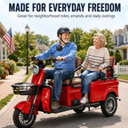 Adult Electric Tricycle Large Frame, Wide Wheelbase, High Load Capacity, Spacious Rear Seat Area, Versatile Two-in-one Design for Passenger Transport And Cargo