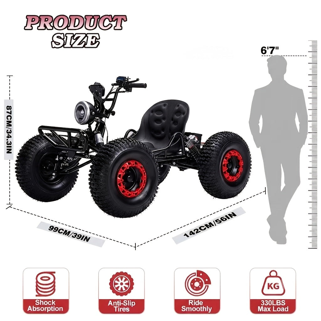 Adult Go-karts And High-speed Off-road Go-karts, 6-inch Off-road Tires, Rear Disc Brakes