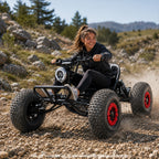 Adult Off-Road Go Kart with Heavy-Duty Reinforced Frame & All-Terrain Tires, Suitable for Grassland, Gravel & Rough Terrains, Comes with Complete Safety Protective Gear for Outdoor Racing & Family Gathering, Perfect Birthday & Holiday Gift