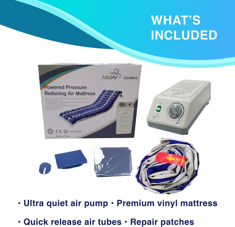 Comfort Alternating Air Pressure Mattress Pad with Ultra Quiet Alternating Pump