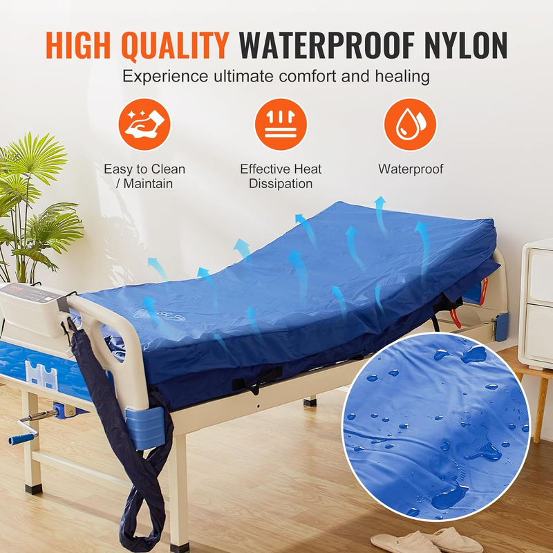 Alternating Air Pressure Mattress, Dual-Layer Alternating Pressure Pad for Hospital Beds