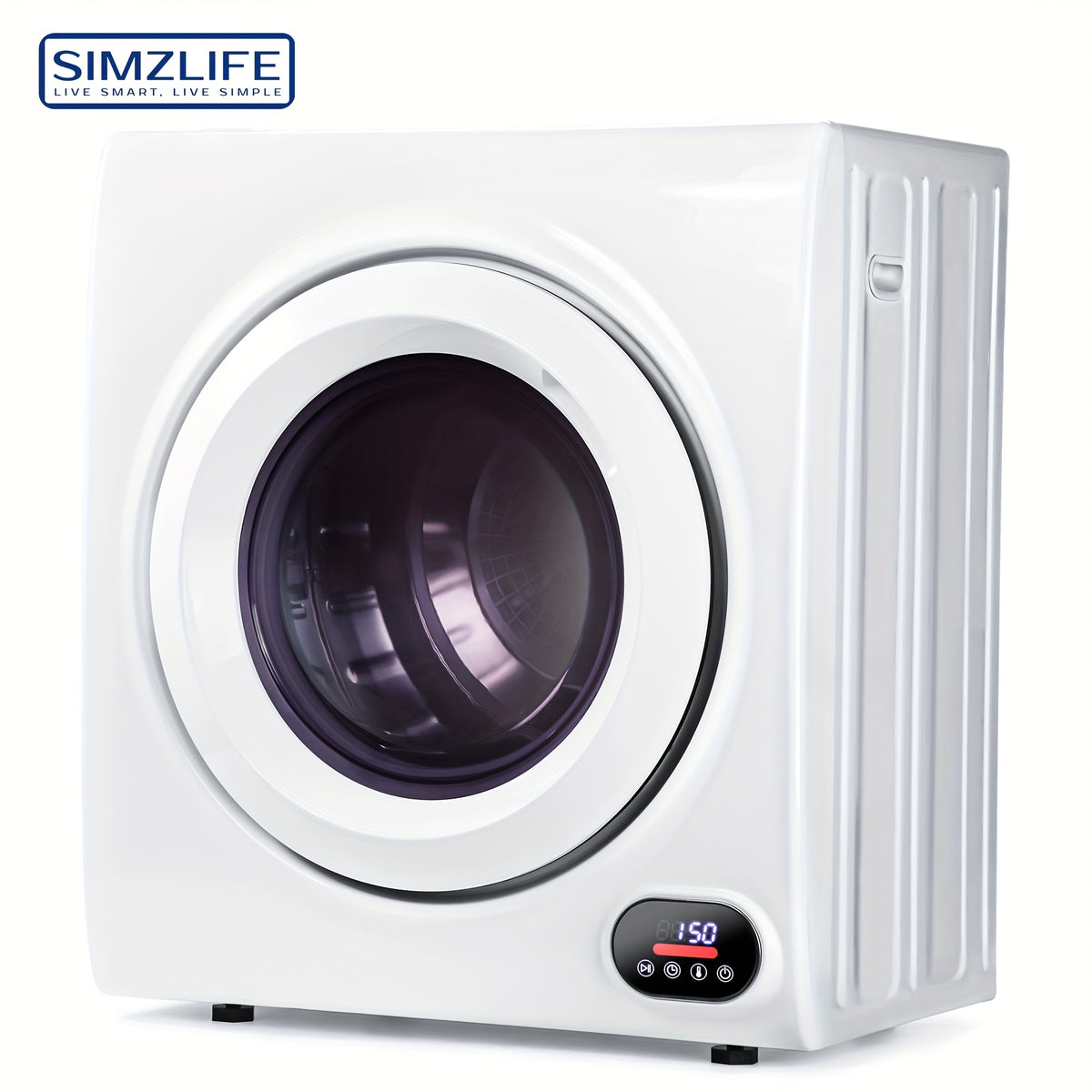 Compact Dryer 1.5/2.65 Cu. Ft. Portable Clothes Dryers with Exhaust Duct with Stainless Steel Liner Four Function Small Dryer Machine, Suitable for Apartments, Dorm, RVs