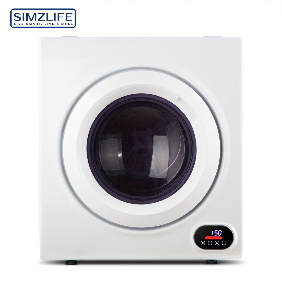Compact Dryer 1.5/2.65 Cu. Ft. Portable Clothes Dryers with Exhaust Duct with Stainless Steel Liner Four Function Small Dryer Machine, Suitable for Apartments, Dorm, RVs