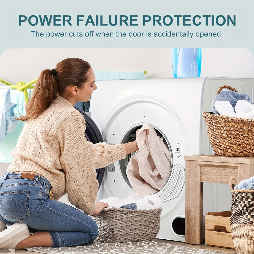 Compact Dryer 1.5/2.65 Cu. Ft. Portable Clothes Dryers with Exhaust Duct with Stainless Steel Liner Four Function Small Dryer Machine, Suitable for Apartments, Dorm, RVs
