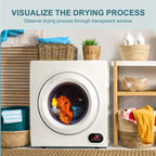 Compact Dryer 1.5/2.65 Cu. Ft. Portable Clothes Dryers with Exhaust Duct with Stainless Steel Liner Four Function Small Dryer Machine, Suitable for Apartments, Dorm, RVs