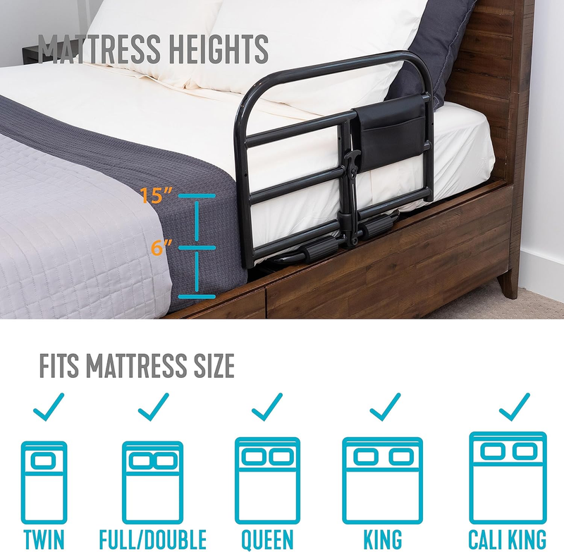 Prime Safety Bed Rail, Bariatric Bed Bar Handle for Bed for Adults, Seniors, and Elderly