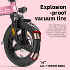 14 -inch Lightweight Electric Bike For Adults, 700W Peak Motor, 48V Lithium Battery, 35 Mile Range, 19 MPH, 25° Climbs, 10 Shock Absorber E-bike, Foldable E-bike For City Commute, 180 LBS, 3 Step Foldable, AlloyFrame, Spring Cycling