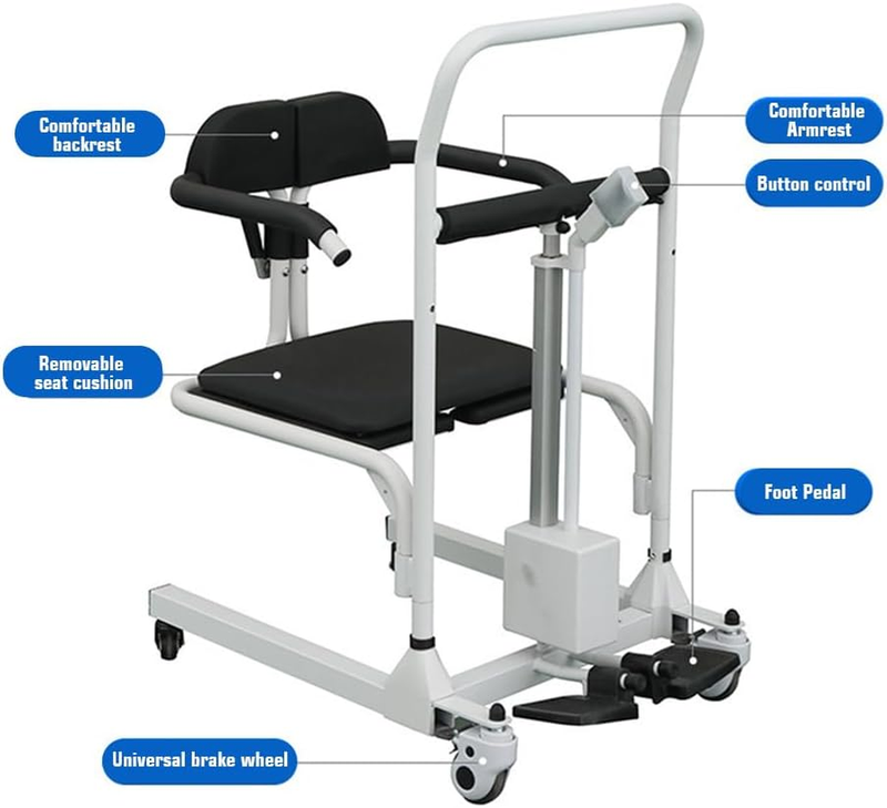 Electric Patient Lift Transfer Chair Wheelchair