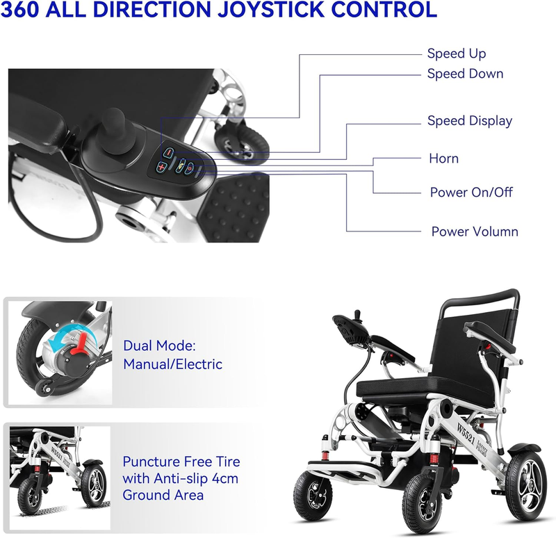 Electric Wheelchair Motorized Convenient