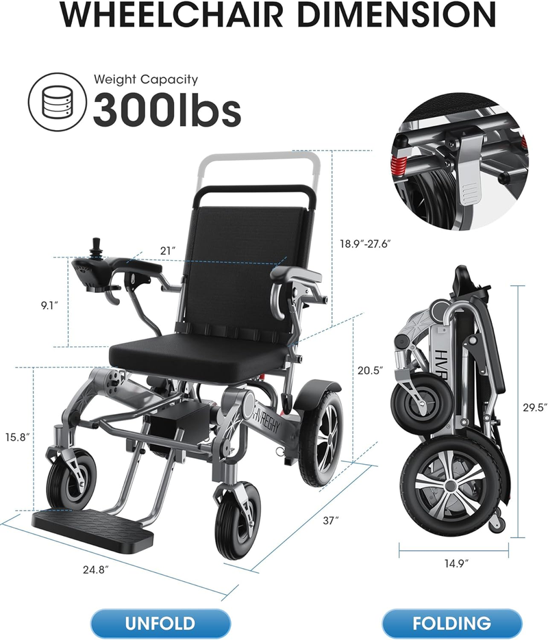 Electric Wheelchairs Lightweight Motorized Comfortable