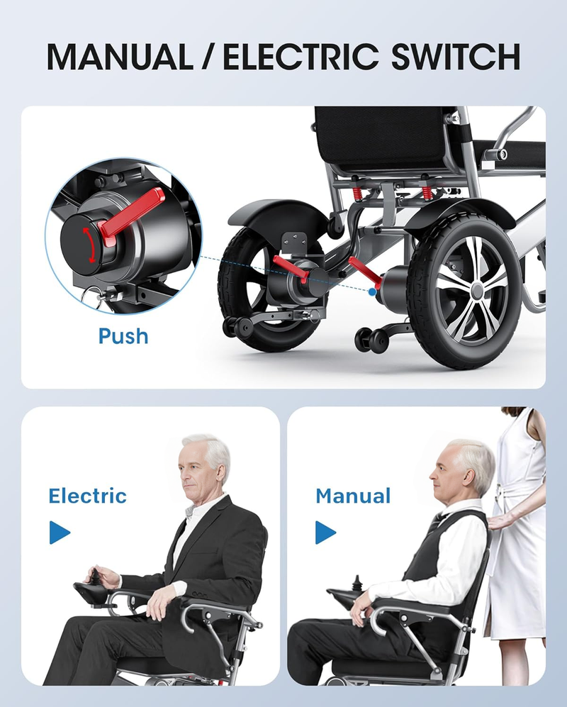 Electric Wheelchairs Lightweight Motorized Comfortable