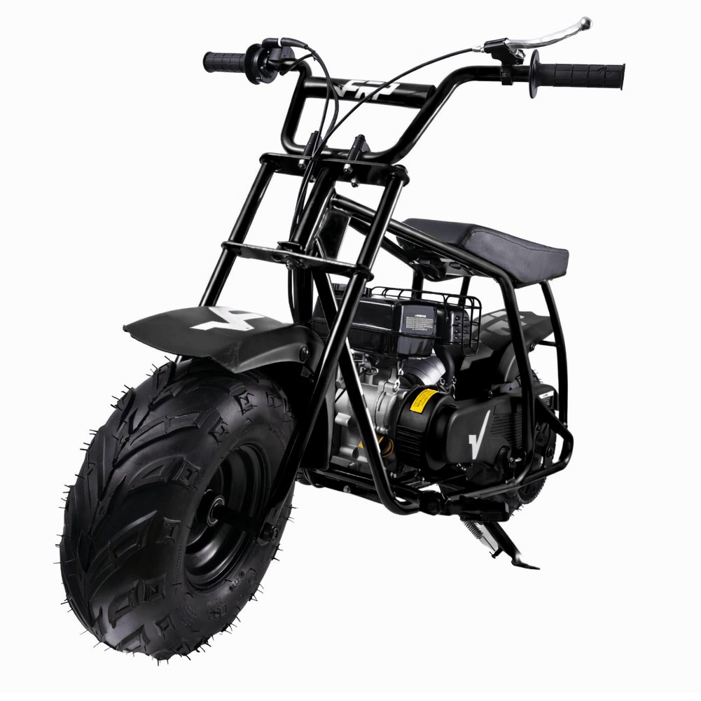 FRP GMB100 100cc Gas Mini Bike for Adults, 4-Stroke Engine, 28 MPH Top Speed, EPA Certified, Engineered for Longevity 10,000 km Lifespan, Off-Road Trail Dirt Bike, 220 Lbs Capacity