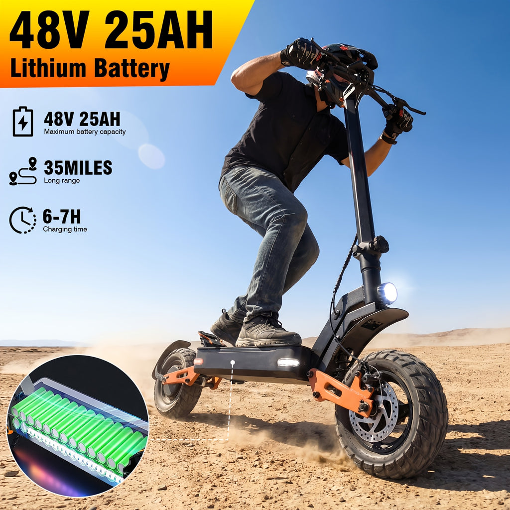 Foldable Electric Scooter with 749W Motor, Top Speed Of 19.9-27.9 MPH, 48V 25AH Battery with 35-Mile Range, 500 LBS Load Capacity, And 11-Inch Vacuum Tires. The Ultimate Choice for Urban Commuting And Outdoor Adventures
