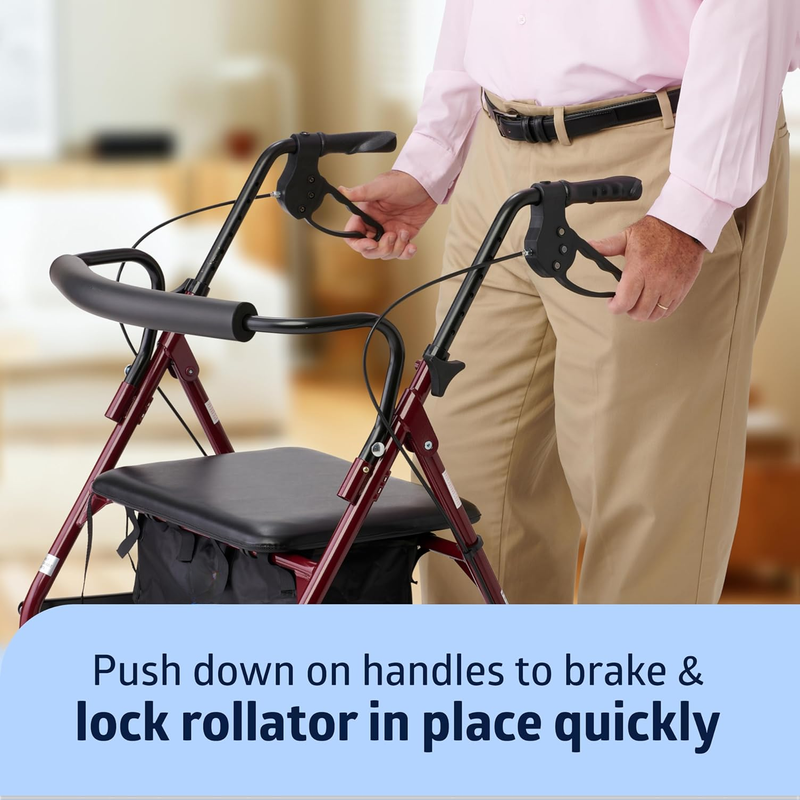 Heavy Duty Rollator Walker with Seat