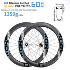 KORE Road Bicycle Wheelset 60T Titanium Ratchet Hub 60MM 700C T1000 Carbon Road Racing Wheelset