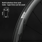 KORE Road Bicycle Wheelset 60T Titanium Ratchet Hub 60MM 700C T1000 Carbon Road Racing Wheelset