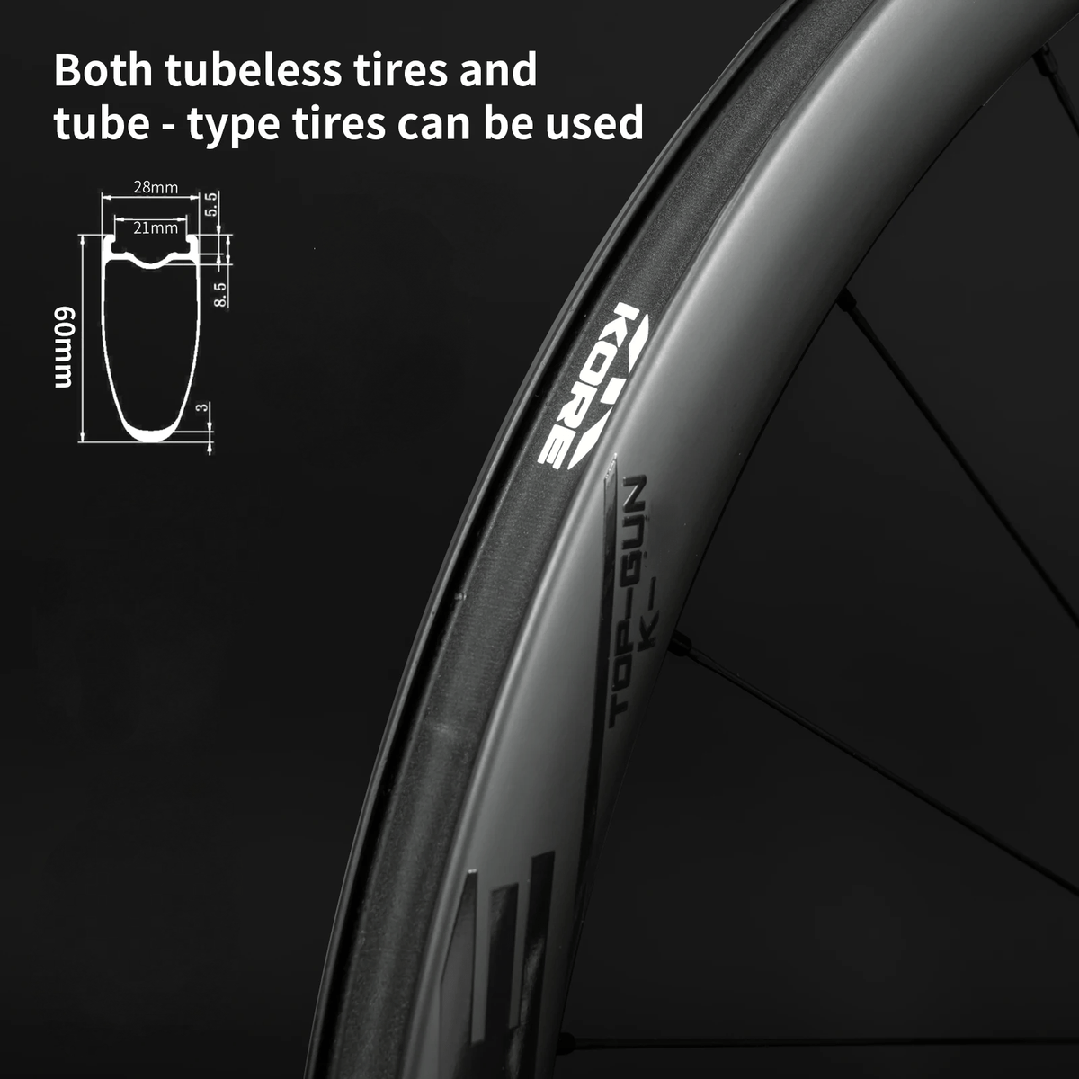 KORE Road Bicycle Wheelset 60T Titanium Ratchet Hub 60MM 700C T1000 Carbon Road Racing Wheelset