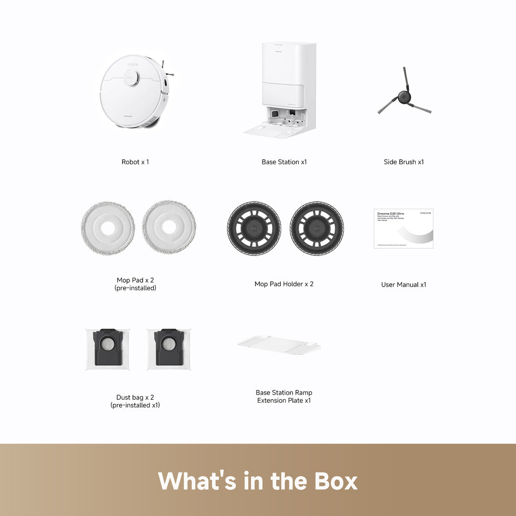 L40 Ultra Gen 2 Lite White Robot Vacuum And Mop with 23kPa Suction Extendable Side Brush & Mop, All-in-One Self-Emptying & Cleaning Dock, 10.5mm Mop Lifting, Obstacle Avoidance, App Control