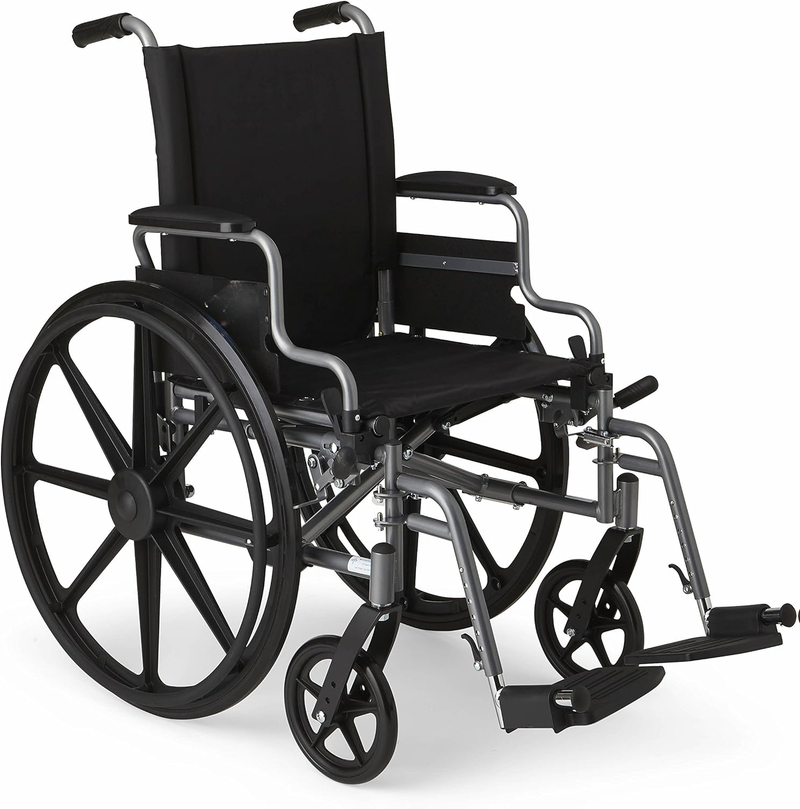 Lightweight Wheelchair with 18  Wide Seat