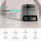 Robot Vacuum And Mop 2-in-1 with Self-Emptying Station | Ultra-Strong 20000Pa Suction | 220 Min Long-Lasting Battery | LiDAR Laser Navigation & PSD Obstacle Avoidance with No-Go Zones | Auto Carpet Detection & Dual-Spin Mop