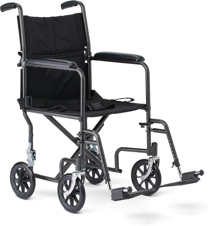 Medline Transport Wheelchair Lightweight Footrests