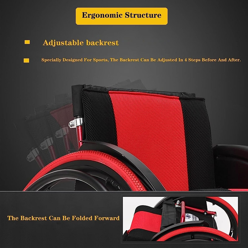 Wheelchair Self Propelled Lightweight Shock Absorbing Treatment