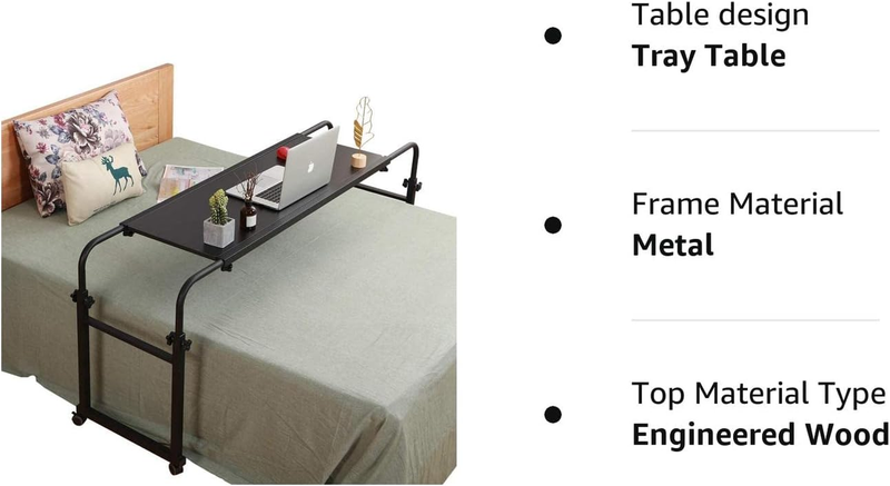 Overbed Table Wheels Queen Laptop