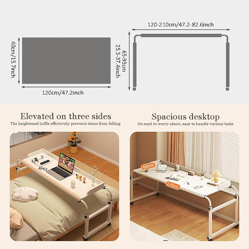 Overbed Table Adjustable Computer Workstation