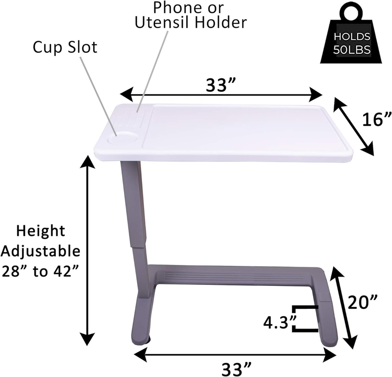 Overbed Table Rolling Adjustable