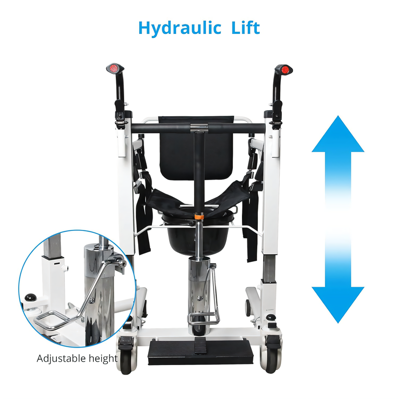 Patient Lift Transfer Chair Hydraulic Bathroom Wheelchair