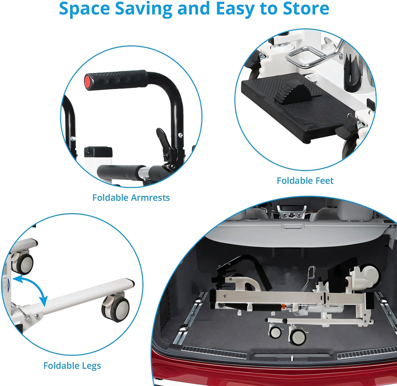 Patient Lift Transfer Chair Hydraulic Bathroom Wheelchair