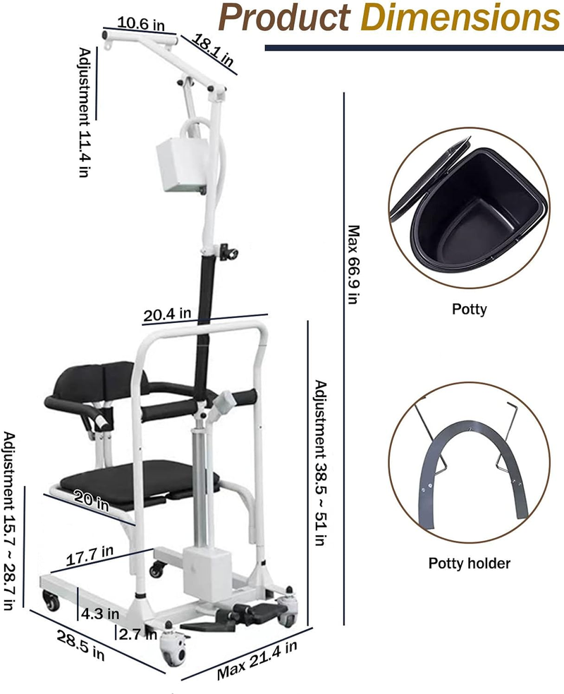 Patient Lift, Whole Body Assisted Transfer Sling Lift