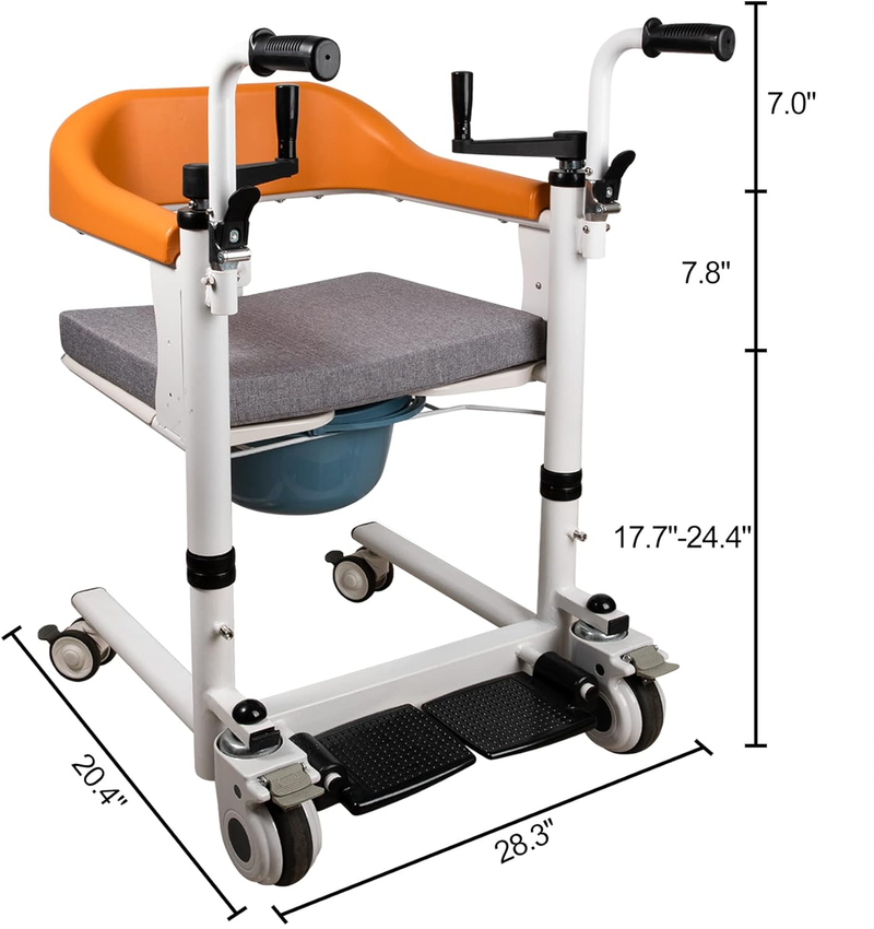 Patient Lift Chairs for Home with 180° Split Seat