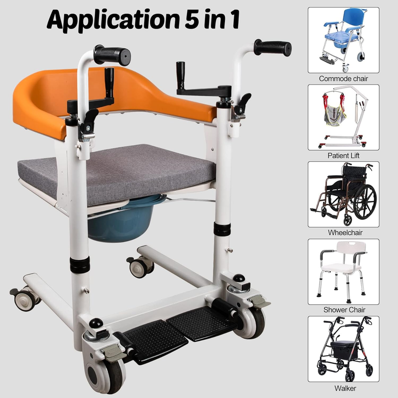 Patient Lift Chairs for Home with 180° Split Seat