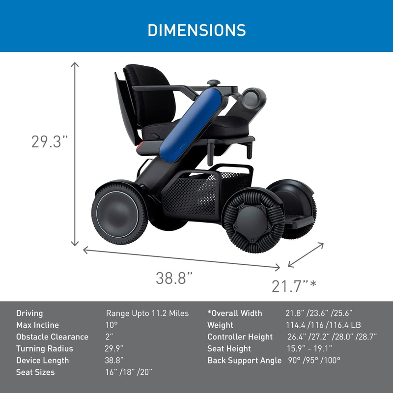 Portable Power Chair 18" Wide Seat