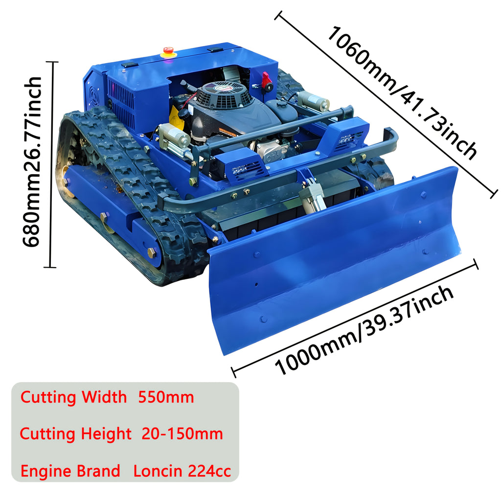Remote-controlled Lawn Mower, Snow Pusher, All-terrain Self-propelled Robotic Lawn Mower, Outdoor Tools, Garden Tools. Suitable for Lawn Trimming in Various Scenarios, Can Be Used for Winter Snow Removal